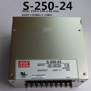 NGUỒN 24V 10A (MEANWELL S-250-24) LOẠI HÌNH VUÔNG_104863