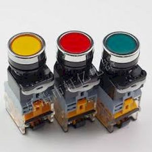 NÚT NHẤN 22MM CÓ ĐÈN 220VAC, MÀU XANH, NHẤN NHẢ (10A LA38-11DN)_104268