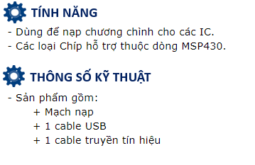 MẠCH NẠP MSP430