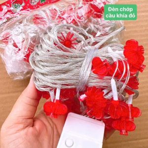 LED DÂY NOEN KIỂU LỒNG ĐÈN (20 QUẢ, 8 MÉT) (CẦU KHÍA) MÀU ĐỎ_100395